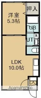 ピュアパレス函館Ⅱ【5階】の間取り